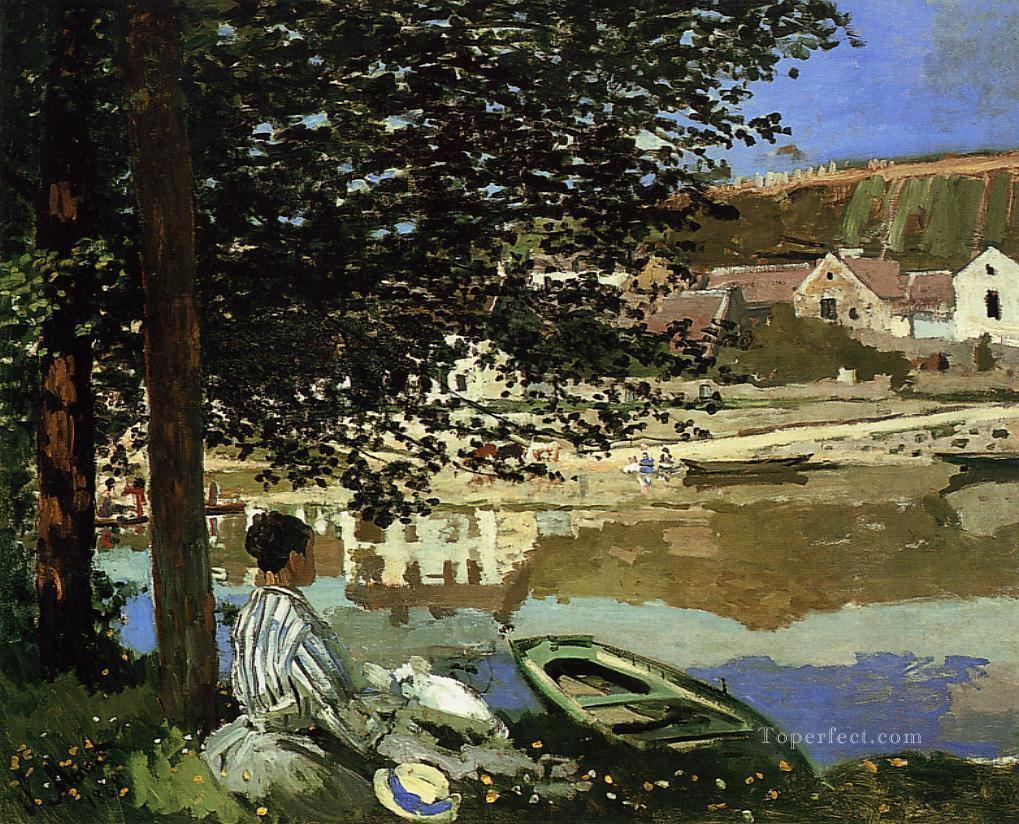 River Scene at Bennecourt Claude Monet Oil Paintings